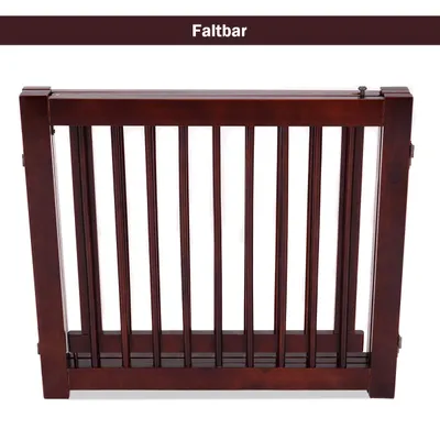 GIANTEX Faltbares Kiefernholz-Schutzgitter Für Treppen Und Hundeabsperrung GIANTEX Faltbares Kiefernholz-Schutzgitter Für Treppen Und Hundeabsperrung