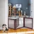 GIANTEX Faltbares Kiefernholz-Schutzgitter Für Treppen Und Hundeabsperrung GIANTEX Faltbares Kiefernholz-Schutzgitter Für Treppen Und Hundeabsperrung