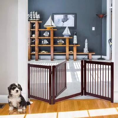 GIANTEX Barrière de Protection pour Animaux de Compagnie (3 Panneaux)