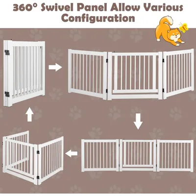 GIANTEX Barrière de Protection pour Animaux de Compagnie (3 Panneaux)