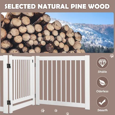 GIANTEX Barrière de Protection pour Animaux de Compagnie (3 Panneaux)