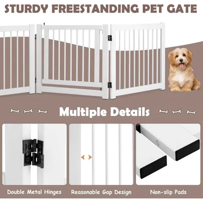 GIANTEX Barrière de Protection pour Animaux de Compagnie (3 Panneaux)