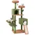 GIANTEX Arbre à Chat en Forme de Cactus Vert 152cm, avec 2 Perchoirs
