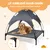 Giantex Lit pour Chien avec Auvent Amovible,Couchette en Textilène