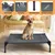Giantex Lit pour Chien avec Auvent Amovible,Couchette en Textilène