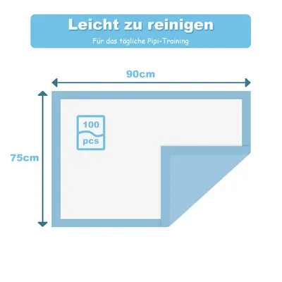 GIANTEX saugdichte Welpenpads PE-Folie 75×90cm 100Stück für Hunde&Haustiere GIANTEX saugdichte Welpenpads PE-Folie 75×90cm 100Stück für Hunde&Haustiere