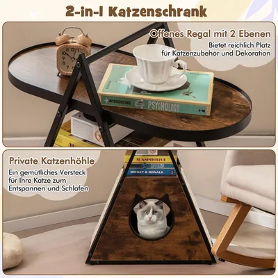 GIANTEX 2in1 Katzenschrank Mit Versteckkatzenhaus Und Sisalmatten GIANTEX 2in1 Katzenschrank Mit Versteckkatzenhaus Und Sisalmatten