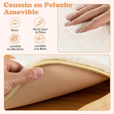 GIANTEX Maison pour Chat à 2 Étages, Niche pour Chat avec Lits Doubles