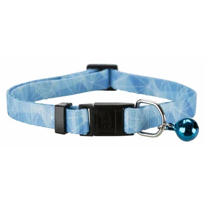 Collier pour chat en polyester avec impression graphique coloris aléatoires