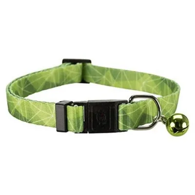 Collier pour chat en polyester avec impression graphique coloris aléatoires