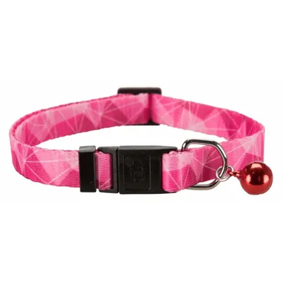 Collier pour chat en polyester avec impression graphique coloris aléatoires