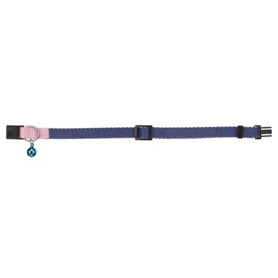 Collier bicolore, avec une clochette couleur aléatoire pour chat
