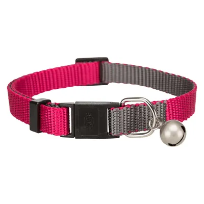 Collier bicolore, avec une clochette couleur aléatoire pour chat