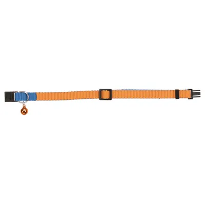 Collier bicolore, avec une clochette couleur aléatoire pour chat