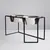 Bagane Set de 2 gamelles surélevées en acier, socle filaire métal Kali Bagane Set de 2 gamelles surélevées en acier, socle filaire métal Kali