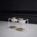 Bagane Set de 2 gamelles surélevées en acier, socle design métal blanc Arum