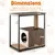 GIANTEX Table d'Appoint pour Chat - Armoire avec Cabane
