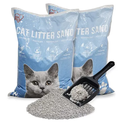 Sacs à litière agglomérante pour Chat 2 x 8L, naturel et sans odeur