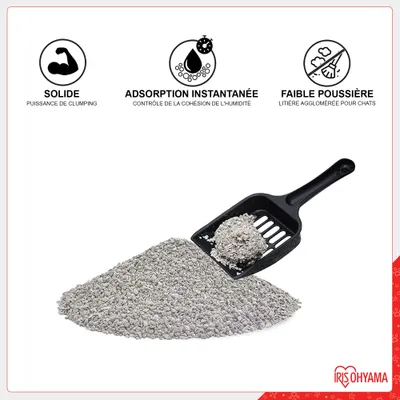 Sacs à litière agglomérante pour Chat 2 x 8L, naturel et sans odeur