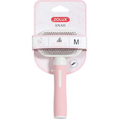 Brosse SLICKER à picot doux  17 cm taille M pour chats