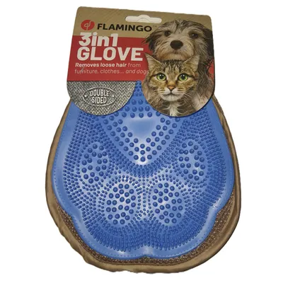 Gant brosse et enlève poils ANNABELLE 2 en 1 pour chiens et chats