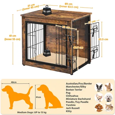 Yaheetech Cage pour Chien en Bois Cage pour Chiots