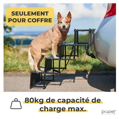 PiuPet® Escalier pour Chien I Jusqu’à 80kg I Pliable I Rampe Voiture