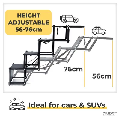 PiuPet® Escalier pour Chien I Jusqu’à 80kg I Pliable I Rampe Voiture