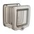 animallparadise - Chatière 4 positions avec tunnel 20 × 22 cm  grise pour c