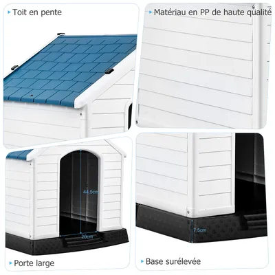 Niche pour chien Giantex avec trous d'aération et plancher surélevé