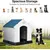 GIANTEX Caseta para perros de plástico, techo impermeable, suelo elevado GIANTEX Caseta para perros de plástico, techo impermeable, suelo elevado