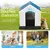 Giantex Niche pour Chien en Plastique,Toit Étanche,Plancher Surélevé