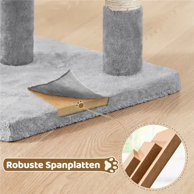 Kratzbaum Klein 60cm Katzenbaum stabil Kletterbaum mit großem