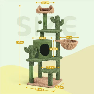 Yaheetech  Arbre à Chat Cactus Multiniveau Tour pour Chat