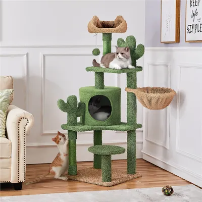 Yaheetech  Arbre à Chat Cactus Multiniveau Tour pour Chat