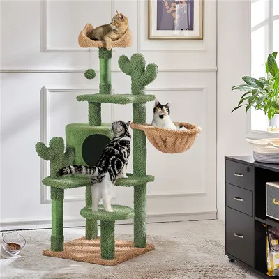 Yaheetech  Arbre à Chat Cactus Multiniveau Tour pour Chat