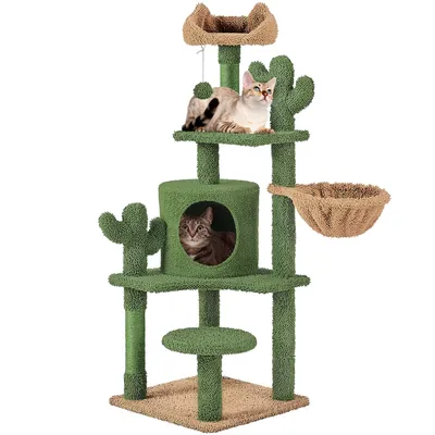 Yaheetech  Arbre à Chat Cactus Multiniveau Tour pour Chat