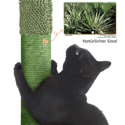 Kratzbaum Kaktus groß 106,5 cm hoch stabiler Katzenkratzbaum Grün-Braun Kratzbaum Kaktus groß 106,5 cm hoch stabiler Katzenkratzbaum Grün-Braun