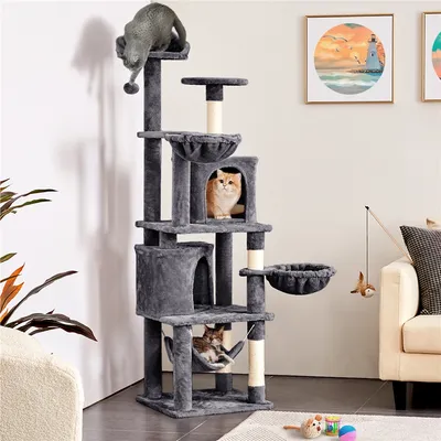 Arbre à Chat Multiniveau Avec Poteau En Sisal Maison Pour Chat