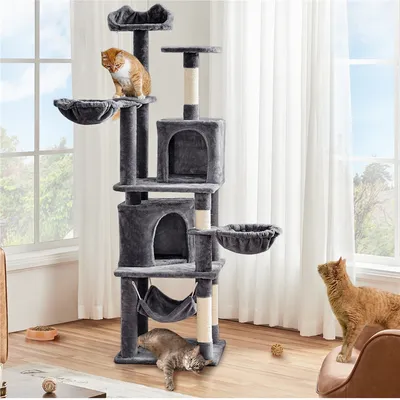 Kratzbaum 175 cm XXL deckenhoch Stabil Katzenkratzbaum Kletterbaum