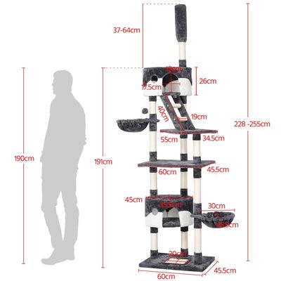 Yaheetech Arbre à Chat XXL pour 2-3 Chats  Adultes
