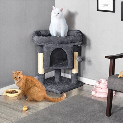 Arbre à Chat Design Avec Niche Et Plate-forme Arbre-griffoir Hauteur 59cm
