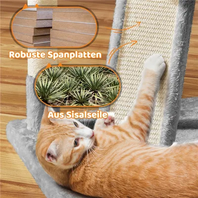 Kratzbaum XXL 174 cm deckenhoch Katzenkratzbaum stabiler Katzenbaum