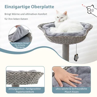 GIANTEX Kratzbaum 106 cm – Geschwungenes Design – Kratzbrett Aus Sisal GIANTEX Kratzbaum 106 cm – Geschwungenes Design – Kratzbrett Aus Sisal