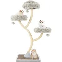GIANTEX Arbre à Chat Moderne 178cm - Design Incurvé - Griffoirs en Sisal