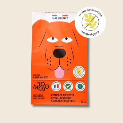 Croquettes aux insectes pour chien sans céréales - Tomojo