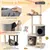 GIANTEX Arbre à Chats 161CM - Colonnes à Gratter - Perchoir Supérieur