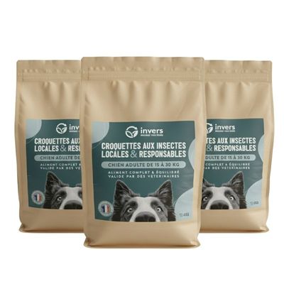 Croquettes aux insectes pour chien de taille moyenne - Invers
