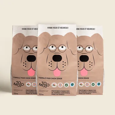 Croquettes aux insectes pour chien sénior - Tomojo