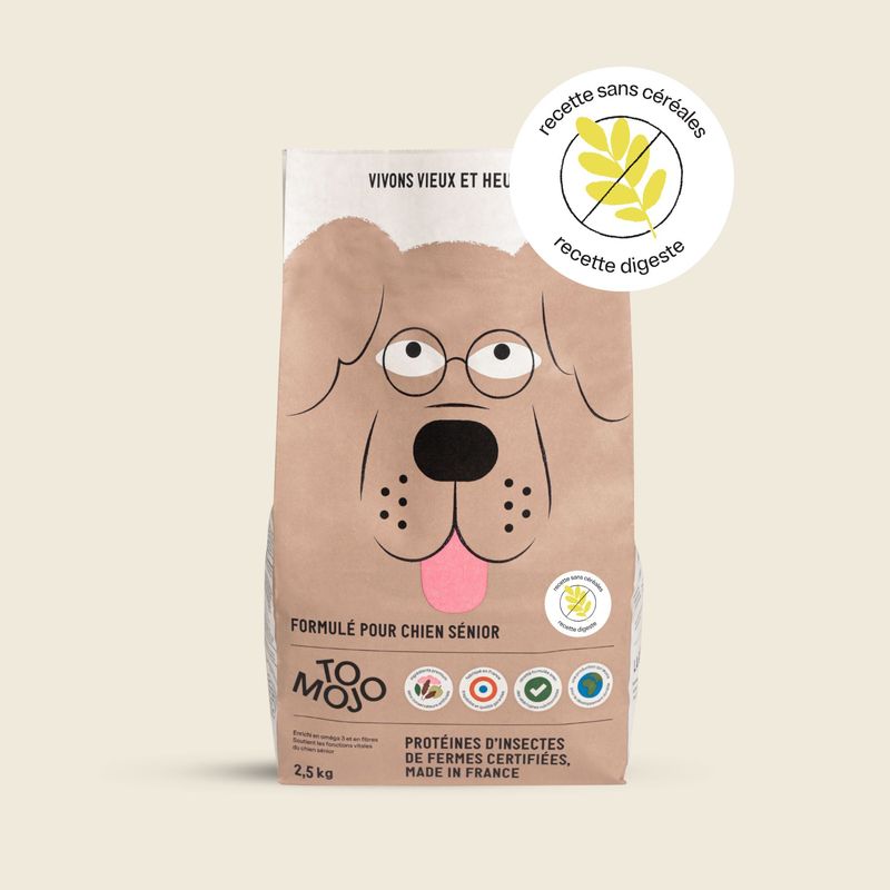 Croquettes aux insectes pour chien sénior - Tomojo